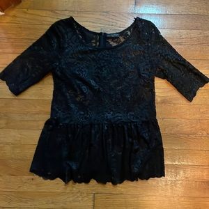 Zara lace peplum top.